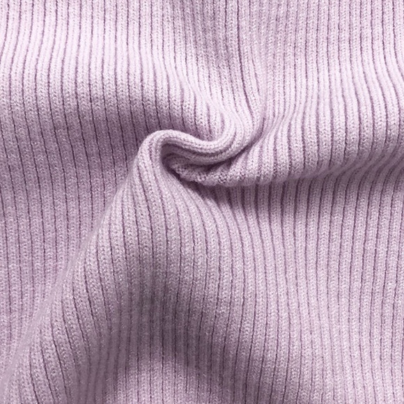 Lilac Puff Sleeve Square Neck Knit Top - Picture 10 of 12